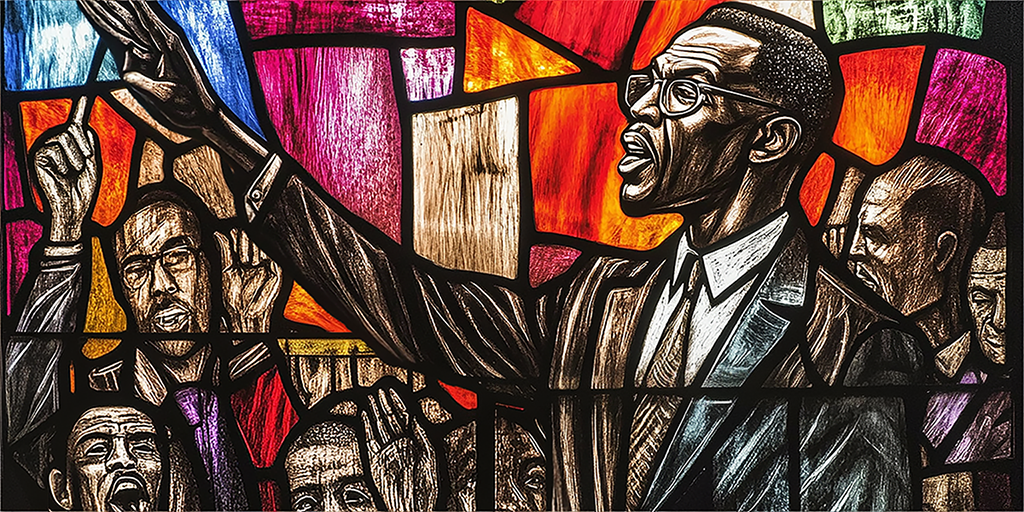 Malcolm X speaking